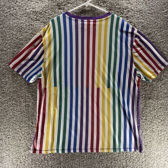 Guess x J Balvin Shirt Mens Extra Large Rainbow Stripes Multicolor Cotton 2020 - Picture 9 of 12